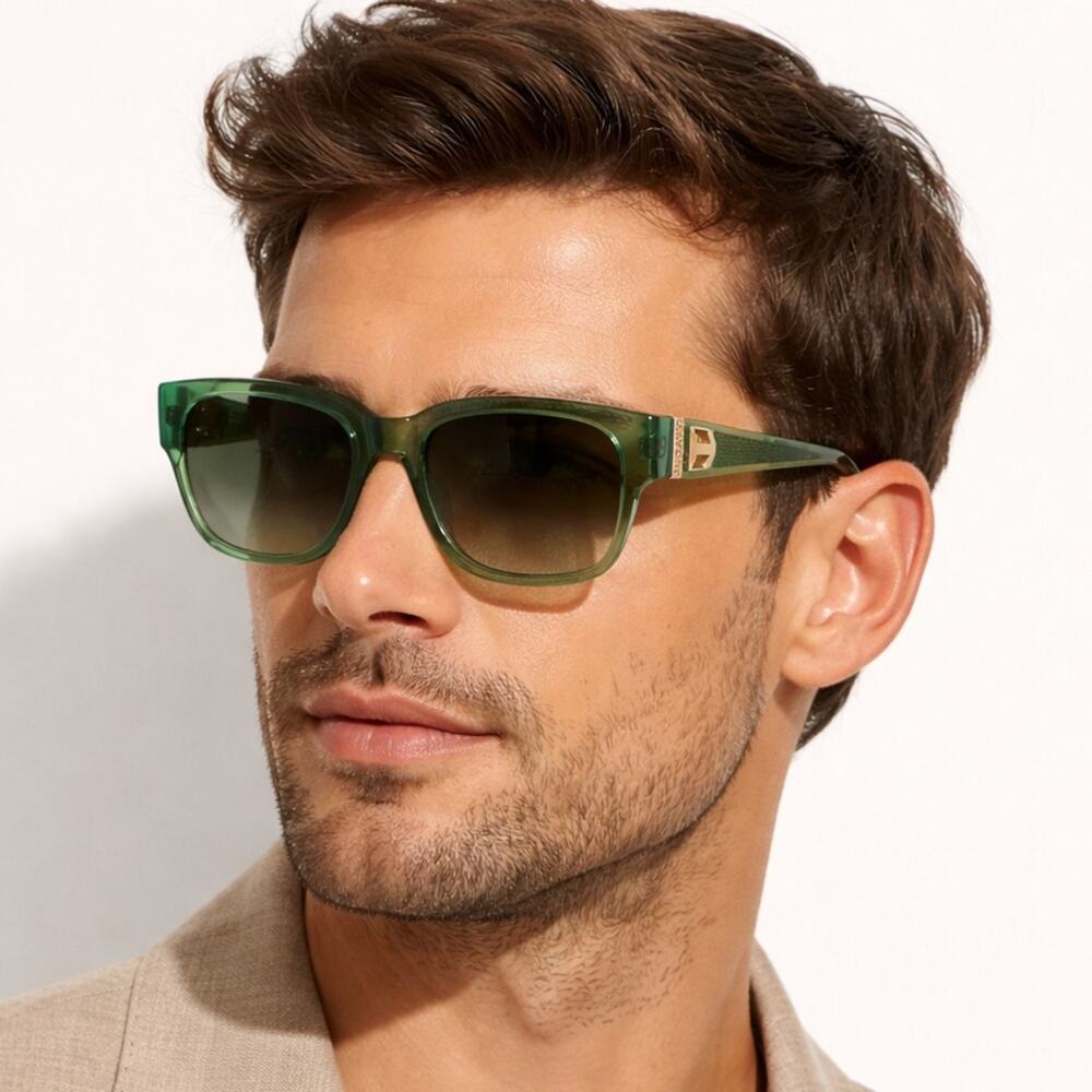 New! BUGATTI 29-GRN Stylish Luxury Green Sunglasses, Authentic